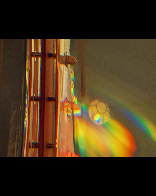 科学技術館5階で見つけた虹🌈