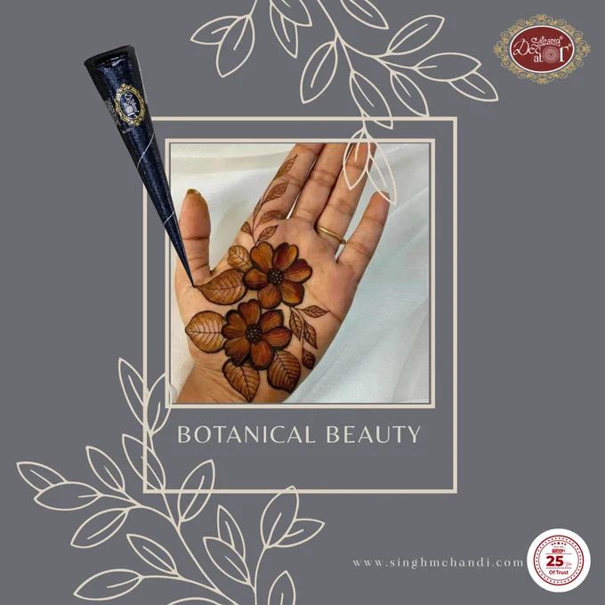 Botanical Beauty 
This World Environment Day, let nature bloom through every mehndi stroke. 
Inspired by flowers and leaves, this design celebrates the beauty, balance, and renewal that nature brings to our lives. Let's cherish and protect the earth that inspires us every day. 

#singhsatrangmehandi #bestmehandicone #singh #singhbansuri #satrang #singhdecorative #WorldEnvironmentDay #EnvironmentDay2025 #EarthBlooms #NatureInspired #FloralMehndi #EcoBeauty #HennaArt #MehndiDesign #NatureLovers #GreenEarth #BloomWithNature #LeafDesign #FlowerMehndi #EarthFirst #GoGreen #SustainableLiving #MehndiInspiration #HennaLove #NatureArt #ProtectOurPlanet #ArtForNature #GreenVibes #MehndiSeason #25YearsOfTrust 