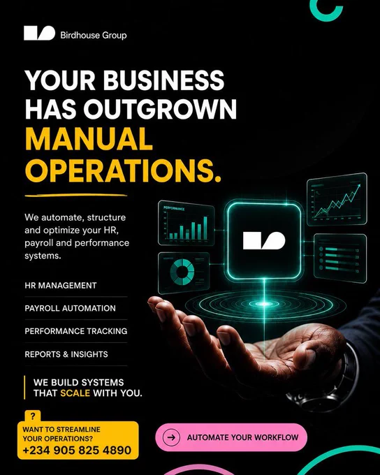Manual processes slow growth. It's time to automate your HR, payroll, and performance systems with solutions built to scale as your business grows. 🚀

#BusinessAutomation #HRTech #DigitalTransformation #WorkflowAutomation #BusinessGrowth #TechSolutions #ScaleSmart #FutureOfWork