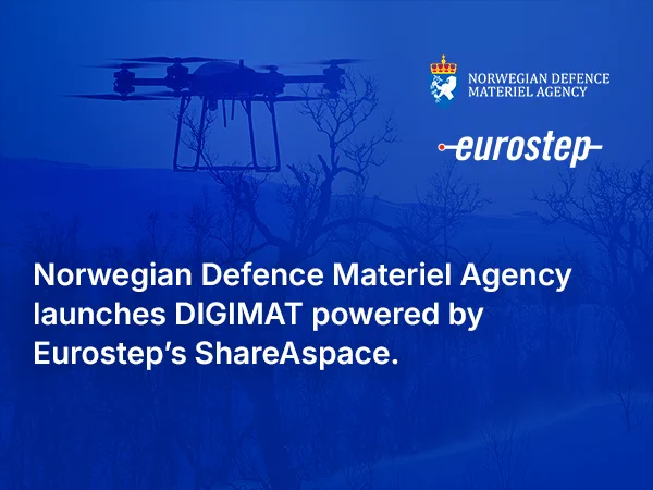 
Norwegian Defence Materiel Agency launches DIGIMAT powered by Eurostep’s ShareAspace

June 4, 2026
STOCKHOLM, SWEDEN – The Norwegian Defence Materiel Agency (NDMA) has launched DIGIMAT, a secure, cloud-based platform designed to modernise how materiel data is collected, validated, and managed across Norway’s defence supply chain. Powered by Eurostep’s ShareAspace, the platform went live in May and marks a major milestone in NDMA’s long-term digital transformation of defence logistics.

At its core, DIGIMAT provides a single, secure environment for collaboration between NDMA and its suppliers. Built on ShareAspace, Eurostep’s proven platform for standards-based data sharing, it enables NDMA to maintain full control of critical information while ensuring it is accessible to the right stakeholders when needed.
