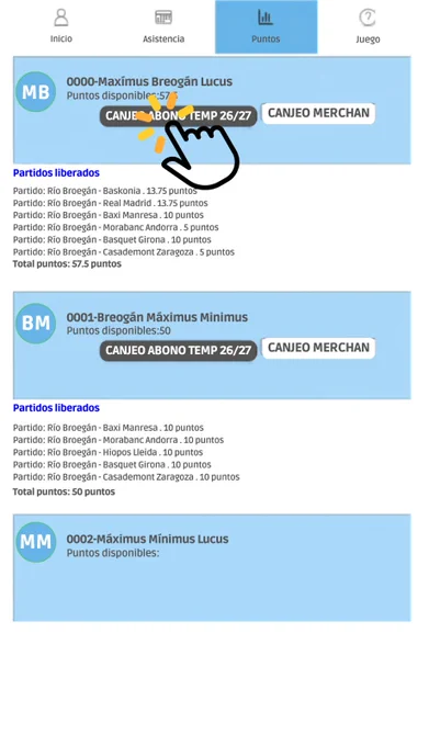 Premer no texto "CANJEO TEMP 26/27"