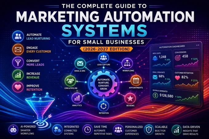 Learn how to build marketing automation systems that generate leads, nurture prospects, improve conversions, increase retention, & scale SMB growth.