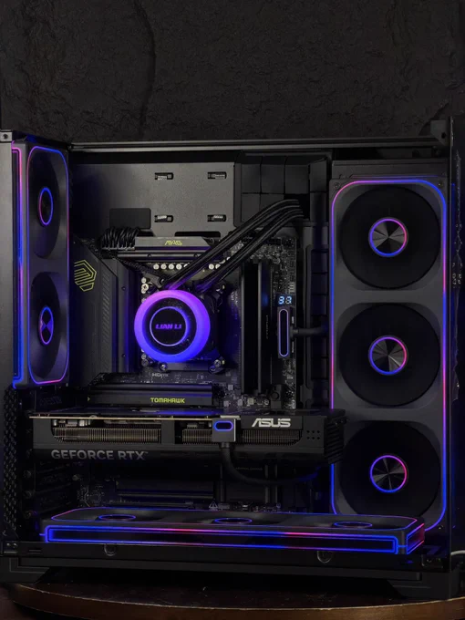 RYZEN 7 9850x3D 
CRUCIAL PRO 32GB 6000MHz CL36 
P310 2TB 7100MB/s 
MSI MAG TOMAHAWK X870-P WIFI 
ASUS PRIME RTX 5070 TI 16GB 
CORSAIR RM750e GOLD ATX3.1 
CASE LIAN LI VISION COMPACT 
LIAN LI GHD II 360MM RGB 
JONSBO   ASIAHORSE