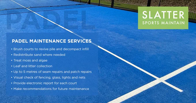 Padel court maintenance services in the south, south east, south west UK
