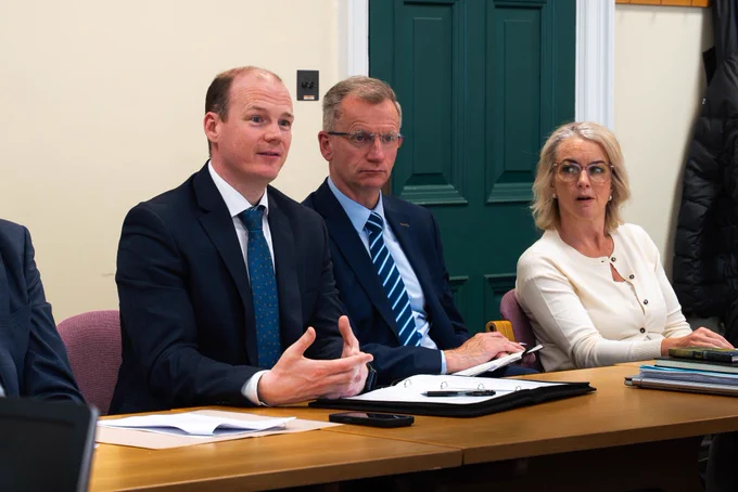 Minister Lyons speaking to the All-Party Group on Homelessness.