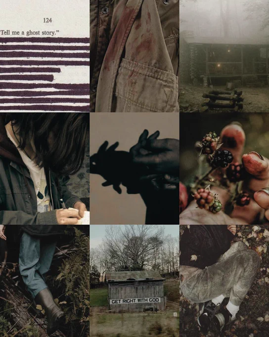 moodboard featuring eerie images of appalachia 