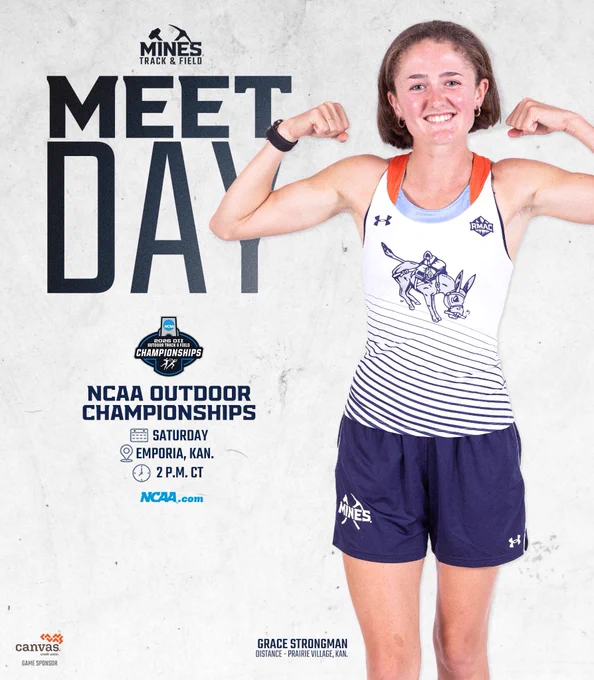 Meet Day - At the NCAA Championships. Photo of Grace Strongman