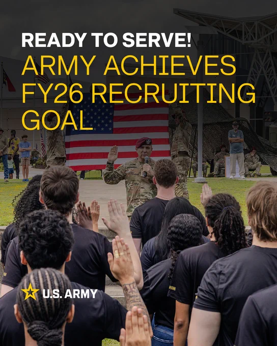 ready to serve! Army achieves FY26 recruiting goal