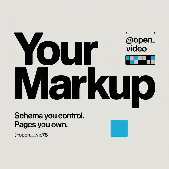 YOUR MARKUP Schema you control. Pages you own.