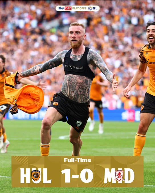 Full-Time: Hull City 1-0 Middlesbrough