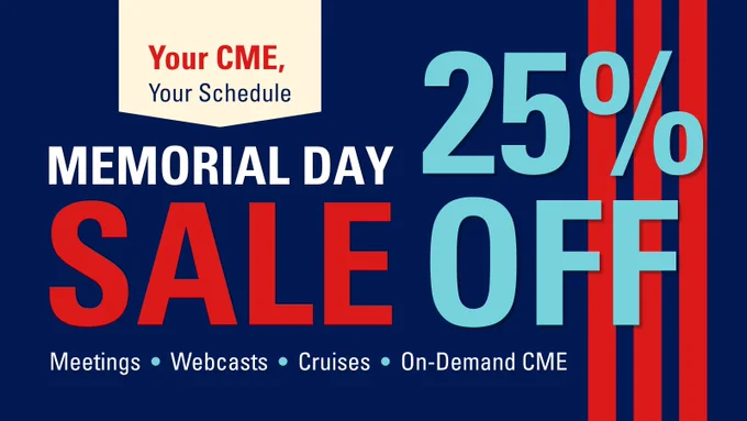 25% off CME for Memorial Day. Sale ends May 29 at midnight.