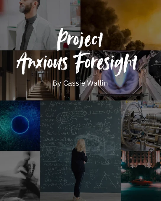Project anxious foresight moodboard. Physics, math, doctorate, quantum, chase, explosion