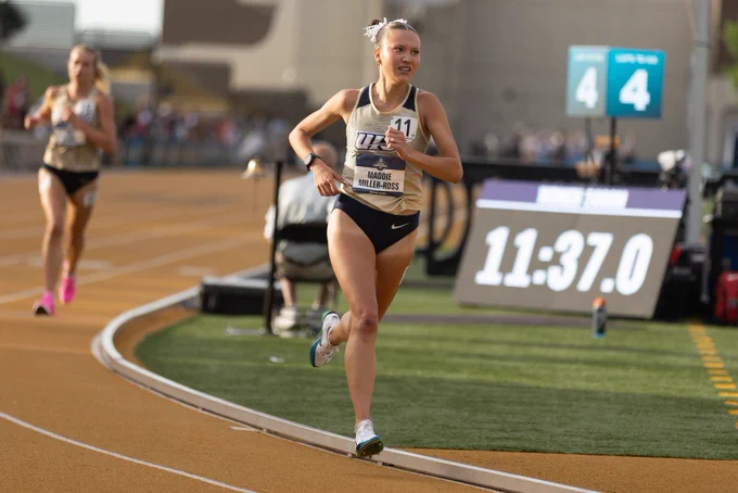 Maddie Miller-Ross racing at the NCAA DII CHAMPIONSHIPS