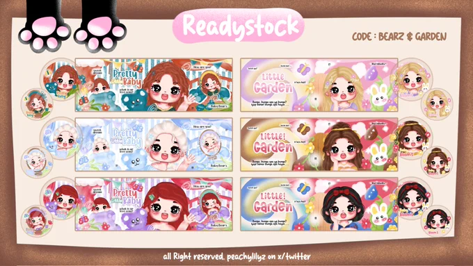BEARZ 🧸                  GARDEN 🌷
30.000                        20.000

07.                                 10.
08.                                11.
09.                                12.

