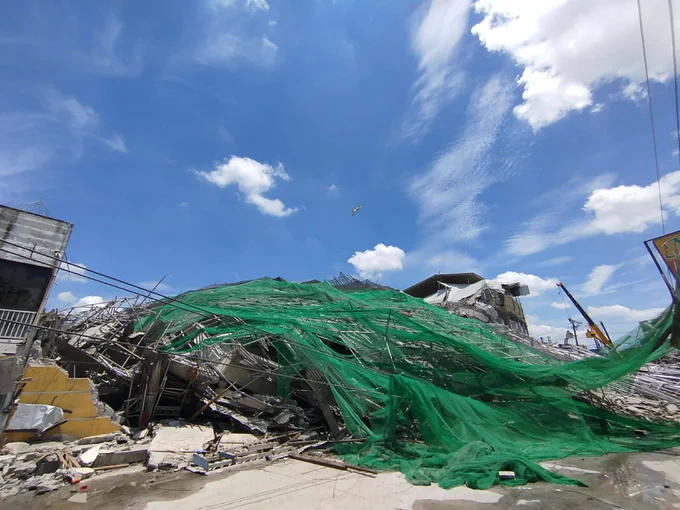 Search and rescue operations continue after a building under construction collapsed in Angeles City, Pampanga, on Sunday.