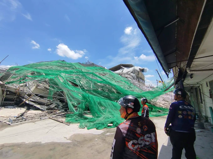 Search and rescue operations continue after a building under construction collapsed in Angeles City, Pampanga, on Sunday.