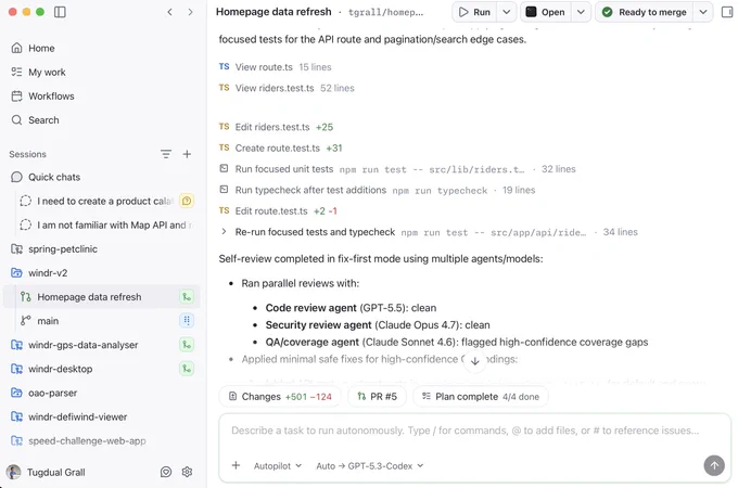 GitHub App with multiple sessions and data interactions