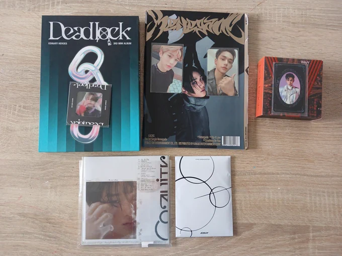 deadlock 300 pc hariç tam içerik
lucas albüm stickerı ve pcı eksik 350
wayv albüm 50
taeyoung digi tam içerik 200
gh4 poca 500