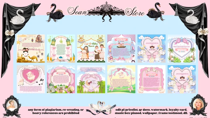 🎈 Avail Retext, Add nama store
🎈 Sistem katalog / custom made by Req
🎈 Proses under 30 menit each