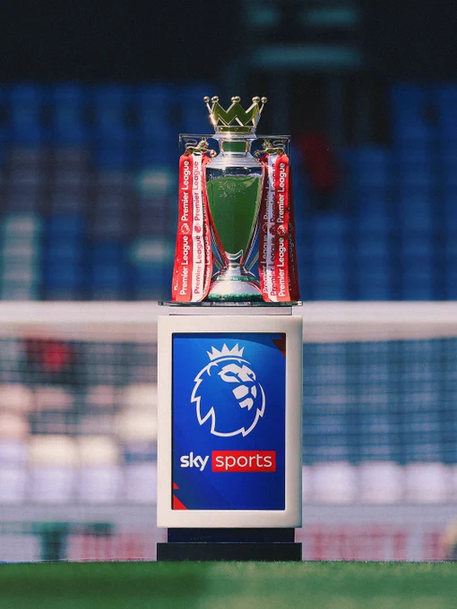 The Premier League trophy before we lift it later today.