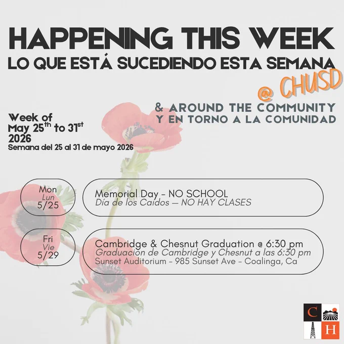 Happening this Week - May 25-26, 2026