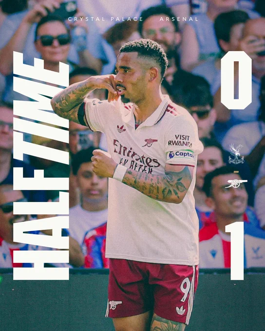 Half Time: Crystal Palace 0-1 Arsenal