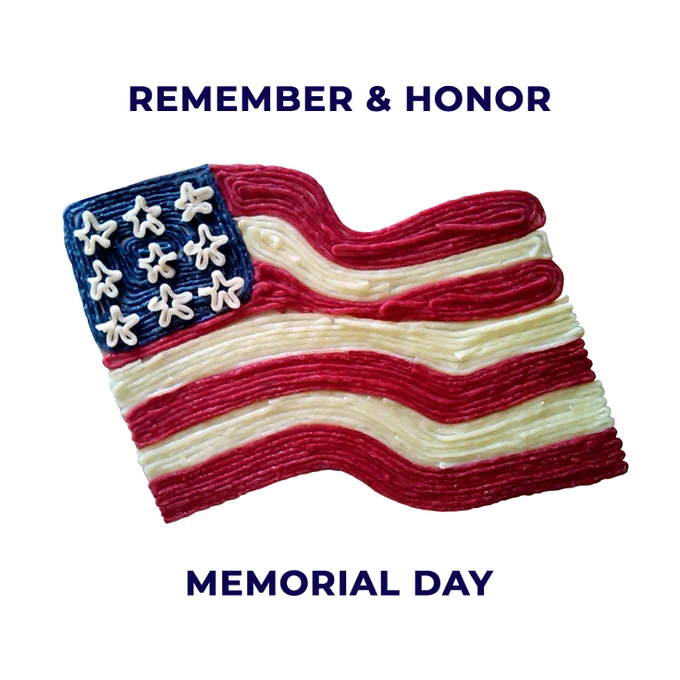 USA Flag created with Wikki Stix for Memorial Day.