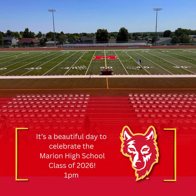 It's a beautiful day to celebrate the Marion High School Class of 2026! 1pm