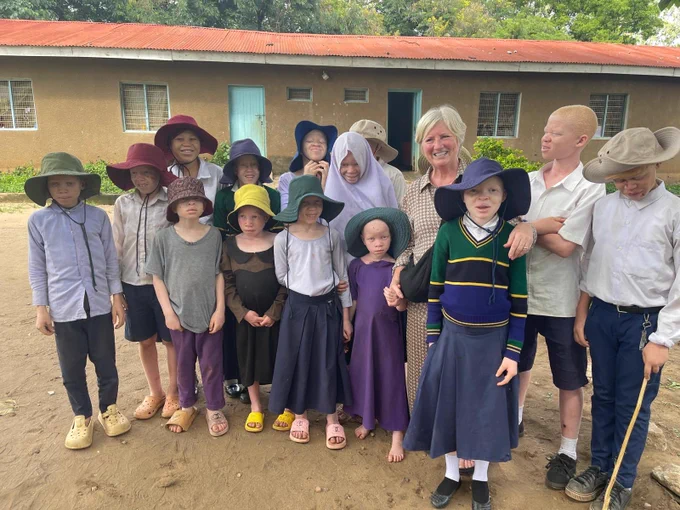 Children in Tanzania with Alison Burrowes