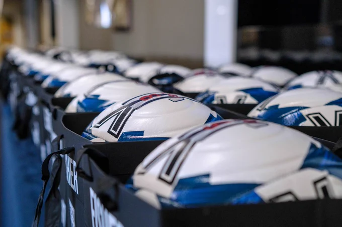Close-up of Personalised football and bags by The Print Locker.