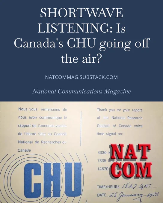 🚨 Is Canada's legendary time station on #shortwave facing its final sign-off? 🌍 Uncover the story behind this cherished station that every #SWLer treasures. Seize your chance to #QSL before it slips away! Explore NatCom's latest report now! 📡