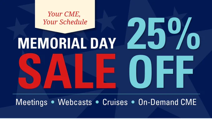 25% off CME through May 29 at midnight. Happy Memorial Day!