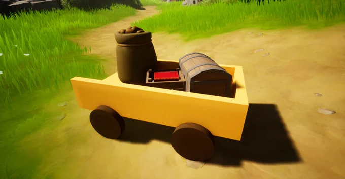 A cart with some items in it.