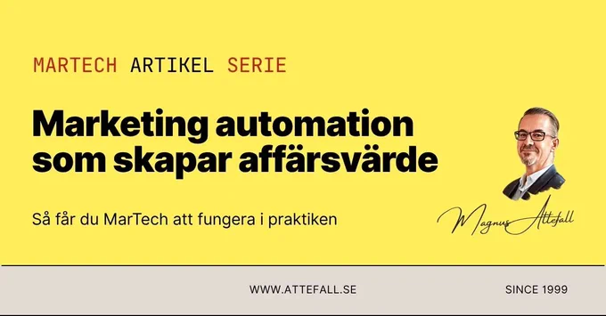 Visualisering av hur Marketing Automation kopplar samman data, kunddialog, leadhantering och affärsmål för att skapa effektivare marknadsföring och ökad tillväxt.