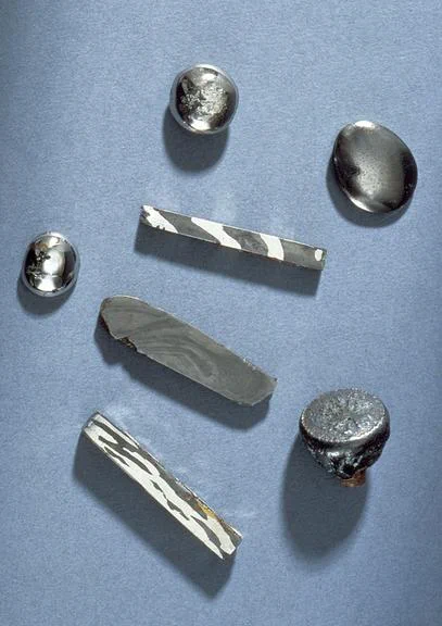 Experimental steel alloys made by Michael Faraday