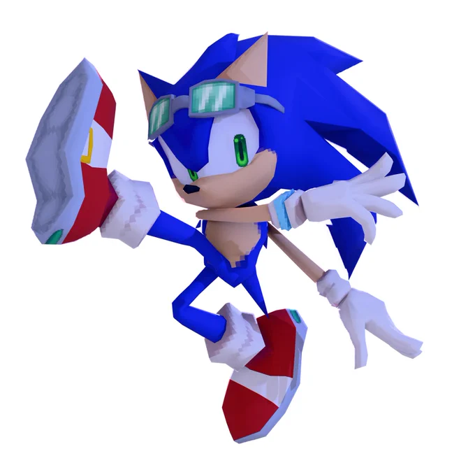 Render of Sonic from Fragmented Realities.