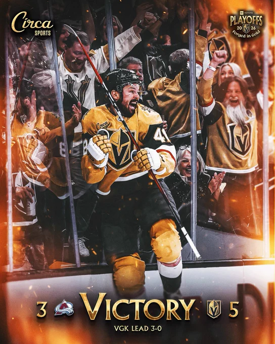Final: VGK 5, COL 3