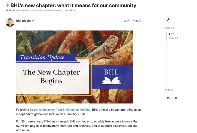 A screenshot of a post on an online community forum
