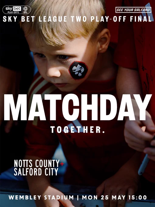 League Two Play-Off Final: Notts County v Salford City, Wembley Stadium, Monday 25 May, 15:00 BST.