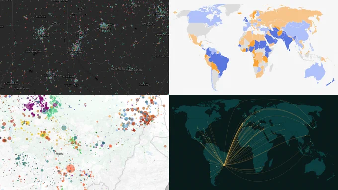 A Quick Look at the Interesting Data Maps From Around the Web Featured in This New Edition of DataViz Weekly