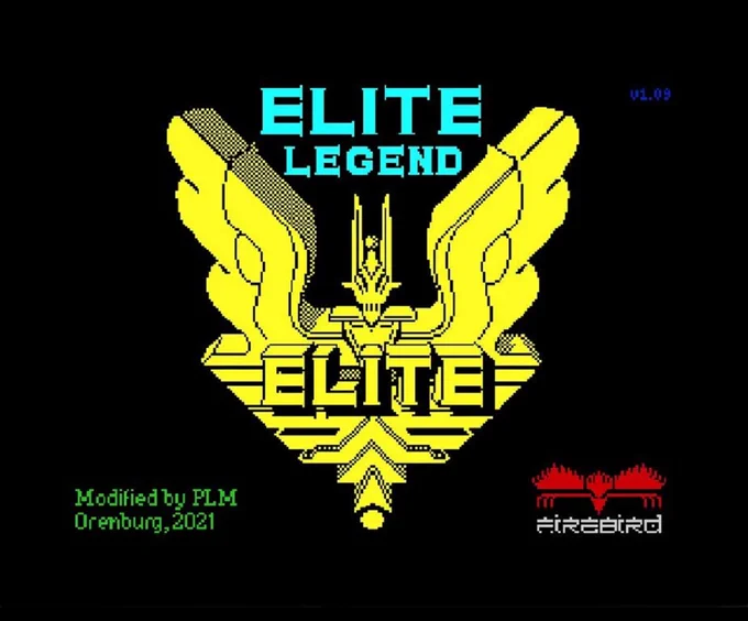 Elite Legends for Sinclair Spectrum 128 (unofficial, PLM, 2021) - loading screen.