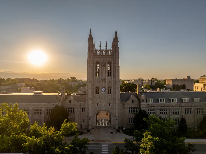 Memorial Union at sunset.