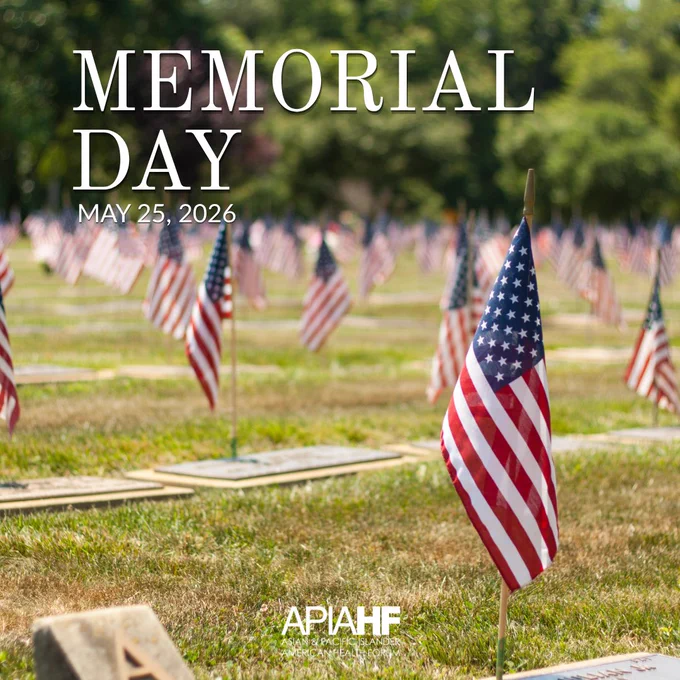 American flags decorate graves in a grassy field, commemorating Memorial Day.