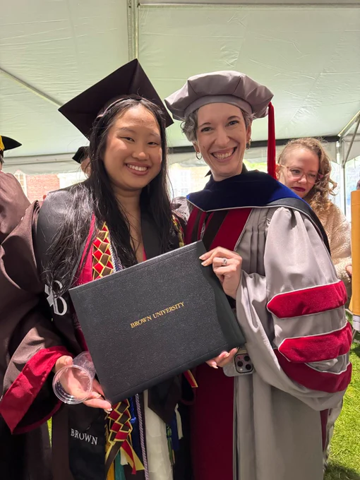 Aiai Calmer & Theresa Desrochers in regalia