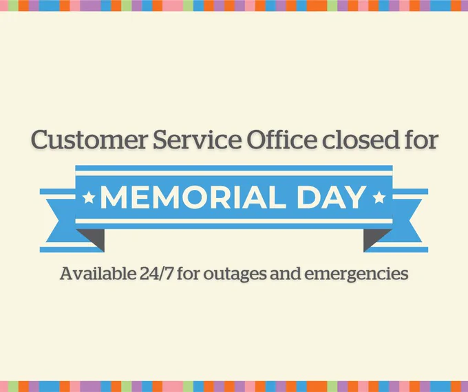 memorial day 2026 oppd customer service office closed