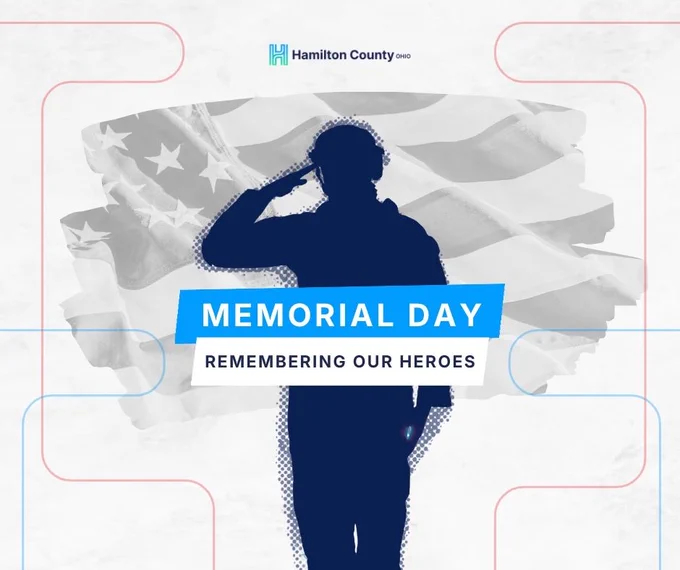 A graphic that says "Memorial Day, Remember our heroes."