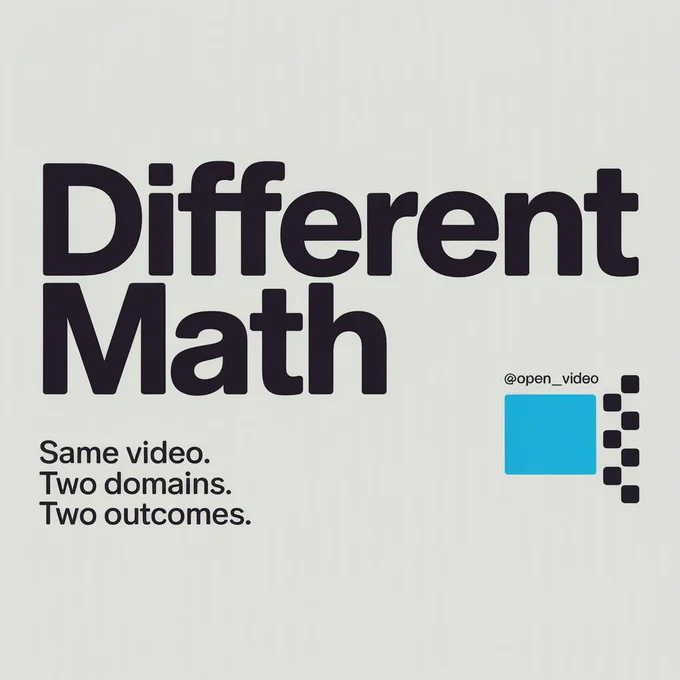 DIFFERENT MATH Same video. Two domains. Two outcomes.