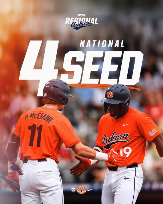 No. 4 national seed graphic featuring Bub Terrell and Brandon McCraine.