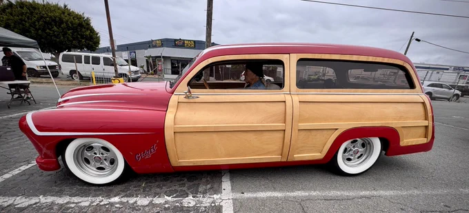 Hard wood Merc Wagon Woodie!!! Charger Steve’s Swap meet is off the hook ;-) 
You know where my videos are including this Merc one!! ;-) 
K. Mikael Wallin
Customikes
Kustomikes
Customikes Select,… ;-)