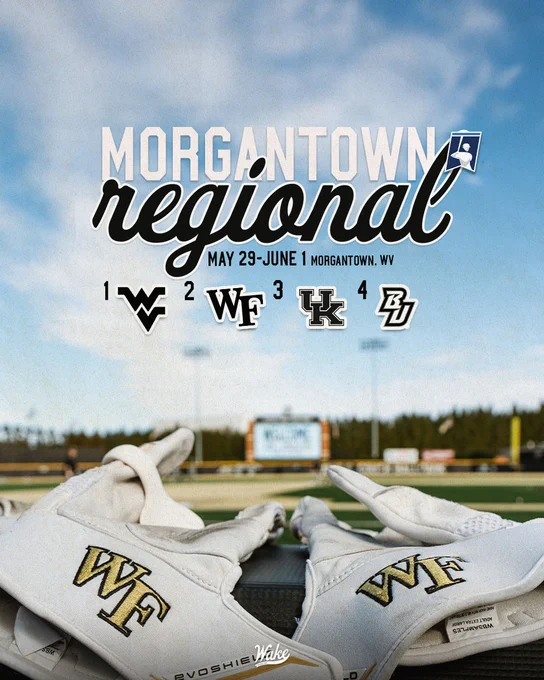 wake forest baseball regional graphic